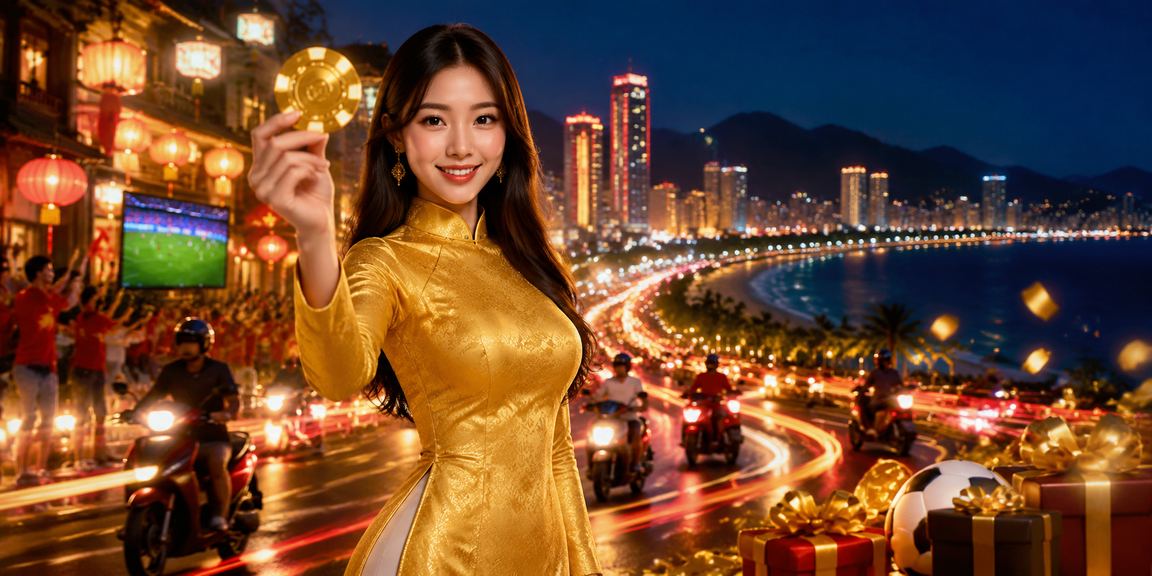 Người dùng tham gia cá cược casino trực tuyến tại Nha Trang với trang phục áo dài